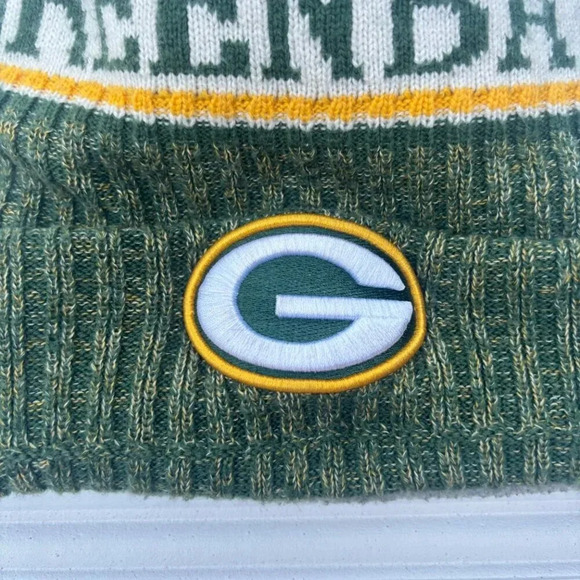 Green Bay Packers New Era NFL Knit Beanie Hat With Pom - Picture 2 of 6
